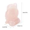 HERCHR Rose Quartz Owl-Shaped Pocket Statue Kitchen Guardian Healing Figurine Decor, Pink Quartz Gemstone Collection(s) view 4