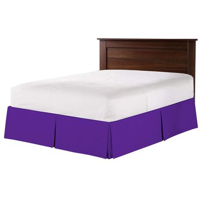 800 Thread Count 100% Egyptian Cotton 1 PC Bed Skirt 30'' inch Drop with Splited Corners Easy to Wash Wrinkle & Fade Resistance (Olympic Queen, Purple Solid)