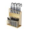 Umbrella Racks WXYZ Golden Light Luxury Business Umbrella Stand Can Store 16-20 Long and Short Umbrellas, Floor-Standing Metal Umbrella Bucket (Size : Medium) view 1