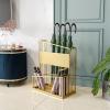 Umbrella Racks WXYZ Golden Light Luxury Business Umbrella Stand Can Store 16-20 Long and Short Umbrellas, Floor-Standing Metal Umbrella Bucket (Size : Medium) view 2