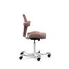 HAG Capisco Sit to Stand Chair-White Frame-Upholstered Pink Blush view 4