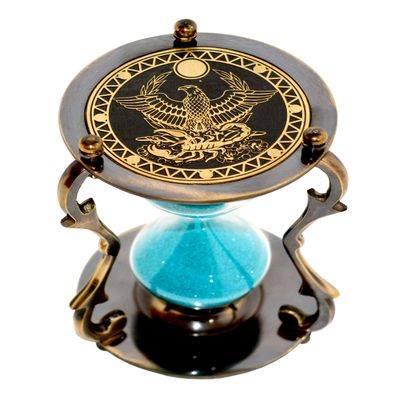 Antique Timer 4" Vintage Brass Hourglass Sand Timer Antique Finish Sand Timer Nautical Collectible Showpiece for Home & Office Dcor by HASSANHANDICRAFTS