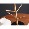 Nordic Brass Marble Mug Holder with 6 Hooks, Drying Storage Rack Holder Home Storage Mug Hooks Multipurpose Display Stand view 4