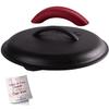 Cuisinel Cast Iron Lid - Fits 12"-Inch / 30.48-cm Lodge Skillet Frying Pans or Braiser + Silicone Handle Holder + Care Guide - Pre-Seasoned Replacement Cover - Indoor/Outdoor, Oven, Fire, BBQ Safe view 1