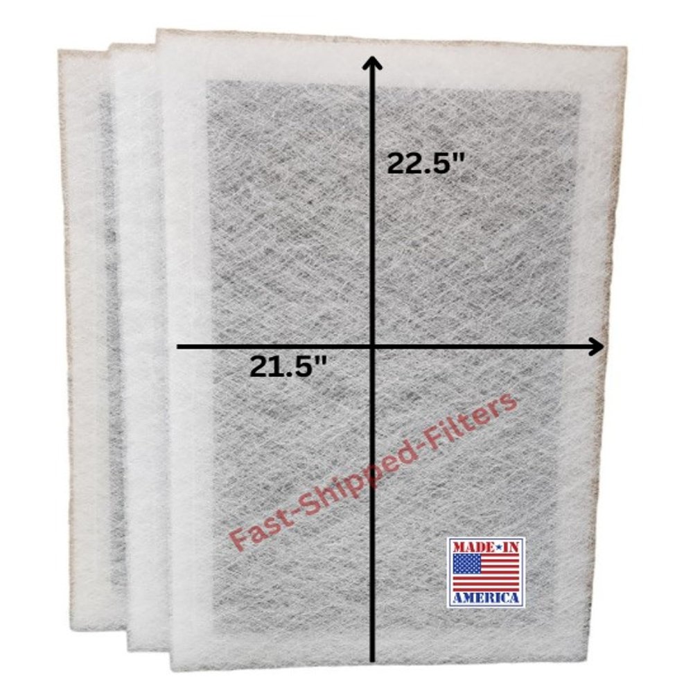Fast-Shipped-Filters 3 Pack 24x24 Replacement Filter Pads Compatible with Dynamic Air Cleaner 24x24 Refill White