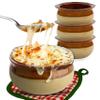 Stock Your Home 12 oz French Onion Soup Crock (4 Pack) -Two-Toned Brown & Ivory Porcelain Soup Bowls -Oven Safe Soup Bowls -Microwave and Dishwasher Safe Soup Crocks view 1