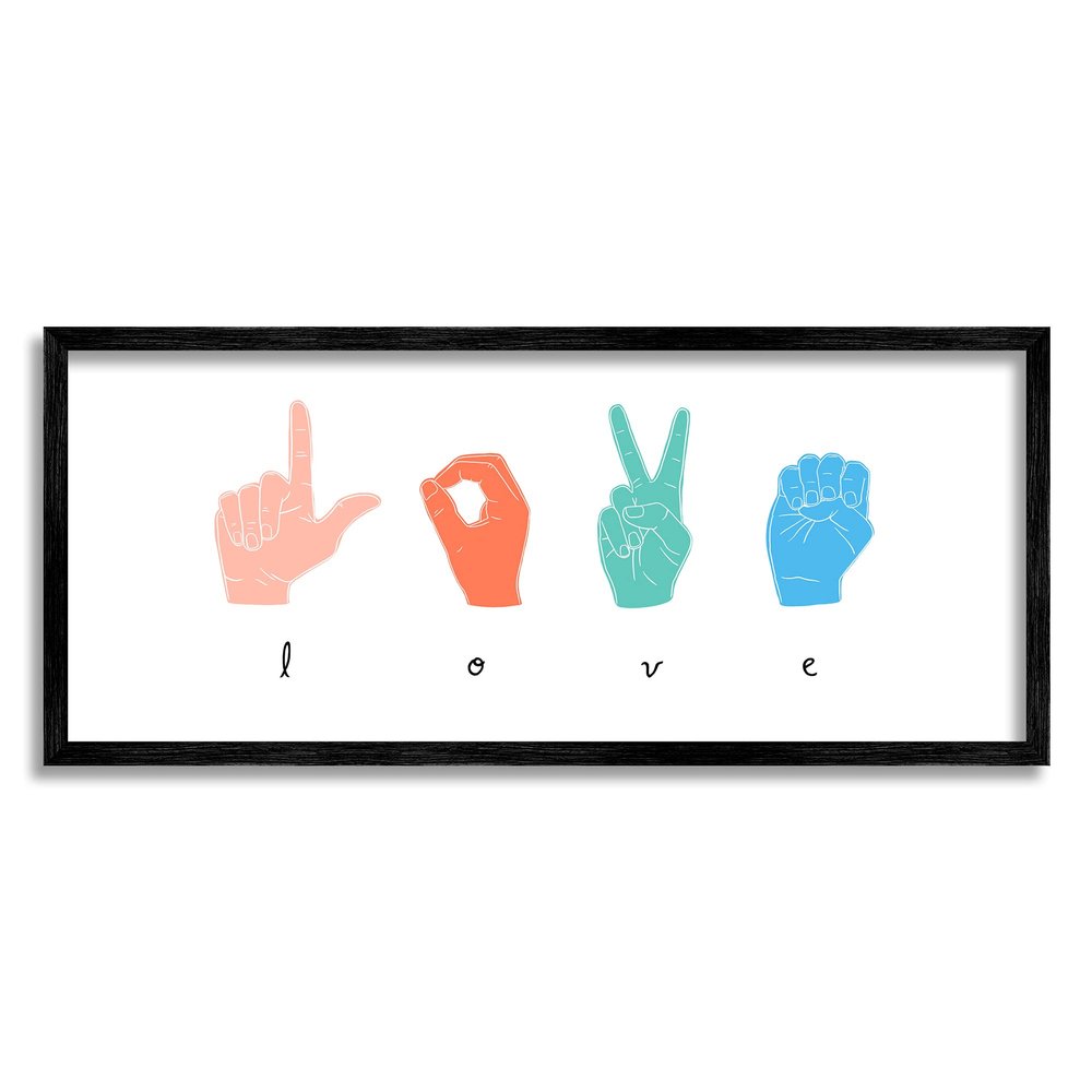 Stupell Industries Sign Language Love Hands Design