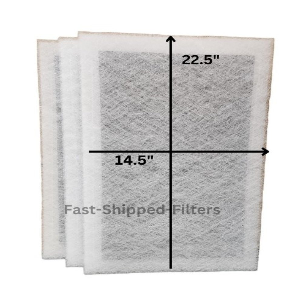 Fast-Shipped-Filters 3-16x25 Pristine Air Cleaner Replacement Filter Pads Actual Filter Size 14.5"x22.5" White