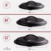 Cast Iron Skillet + Cast Iron Lid Set - 8"+10"+12" Dual Handle Frying Pans + Pan Scraper + Silicone Handle Holder Covers - Pre-Seasoned Indoor/Outdoor, Grill, Stovetop, Induction, Oven Safe Cookware view 3