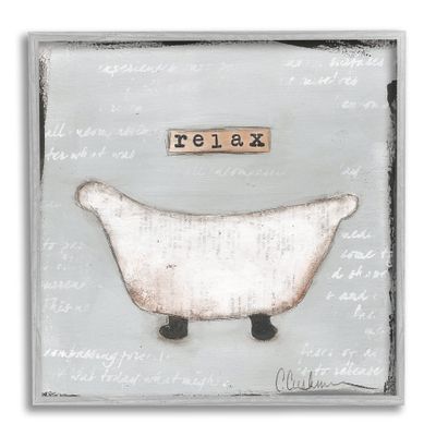 Stupell Industries Relax Bathtub Pastels Bath
