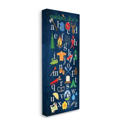 Stupell Industries Outdoor Abc's, Design by Stephanie Workman Marrott Black Framed Wall Art, 17 x 40, Multi-Color
