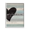 Stupell Industries All of Me Loves All of You Distressed Heart, Design by Jo Moulton White Framed Wall Art, 16 x 20, Blue
