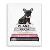 Stupell Industries 'Book Stack Fashion French Bulldog', Framed Giclee Art, White, 11 x 14 Inches, Easy to Hang and Sturdy, Made in USA, by Amanda Greenwood view 1