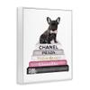 Stupell Industries 'Book Stack Fashion French Bulldog', Framed Giclee Art, White, 11 x 14 Inches, Easy to Hang and Sturdy, Made in USA, by Amanda Greenwood view 2