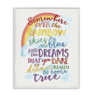 Stupell Industries Somewhere Rainbow, Design by Erica Billups Wall Art, 11 x 14, Multi-Color