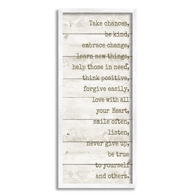 Stupell Industries Take Chances Family Home Inspirational Word Textured Wood Design