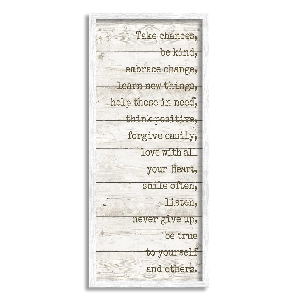Stupell Industries Take Chances Family Home Inspirational Word Textured Wood Design