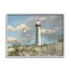 Stupell Industries Cape May Sand Dune Fence Lighthouse Beach Scene with Seagull view 1