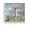 Stupell Industries Cape May Sand Dune Fence Lighthouse Beach Scene with Seagull view 4