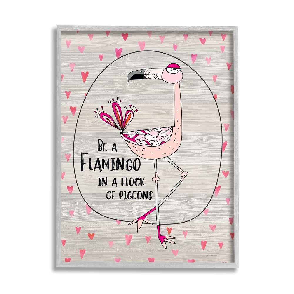 Stupell Industries Be A Flamingo Cartoon