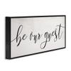 Stupell Industries Be Our Guest Script White Wood Look Typography, Design by Daphne Polselli Wall Art, 10 x 24 view 3