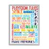 Stupell Industries Rainbow Playroom Rules Smile Textured view 1