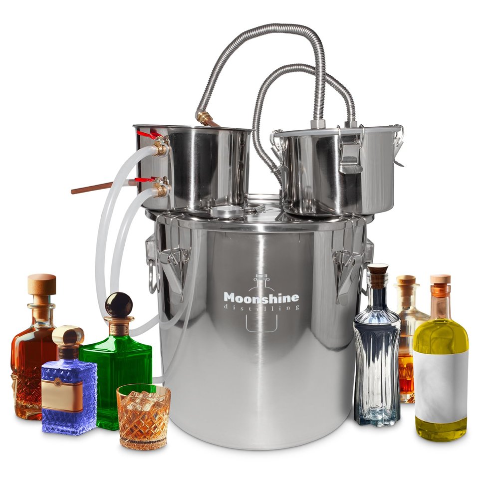 GorillaRock Wine Distiller | Moonshine Still | Wine Making Set (2.5 Gal (10L))