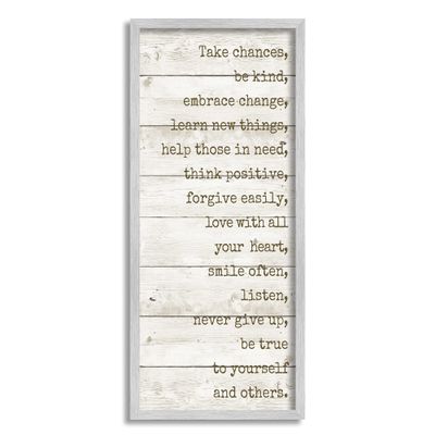 Stupell Industries Take Chances Family Home Inspirational Word Textured Wood Design