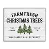 Stupell Industries White Planked Look Holiday Farm Fresh Christmas Trees Spruce and Fir, Design by Lettered and Lined Gray Framed Wall Art, 24 x 30 view 1