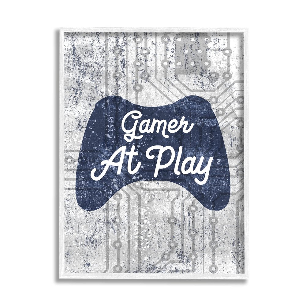 Stupell Industries Gamer at Play Quote Video Game Technology Boys