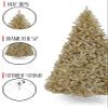 Perfect Holiday 7.5' Metallic Gold Tinsel Tree | 1477 Tips, Dia 52" | White Metal Stand view 2