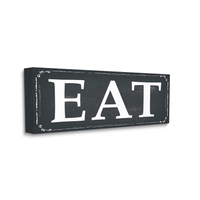 Stupell Industries EAT Black and White