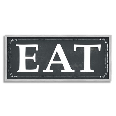 Stupell Industries EAT Black and White