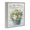 Stupell Industries Do All Things with Love Floral Magnolia Pail Planked Look Wall Art, 17 x 17, Grey Framed view 3
