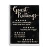 Stupell Industries Guest Rating Five Star Bathroom Black Funny Word Design view 1