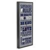 Stupell Industries Grey and Navy Superhero Rules Typography, Design by Stephanie Workman Marrott Black Framed Wall Art, 13 x 30 view 3