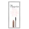 Stupell Industries Mascara Fashion Designer Modern Pink Word, Design by Kimberly Allen Gray Framed Wall Art, 13 x 30 view 1
