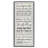 Stupell Industries Grandparents House Rules, Design by Daphne Polselli Black Framed Wall Art, 13 x 30, Beige view 1