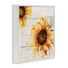 Stupell Industries Sunflower Illustration Over Vintage Mail Post Wall Art, 17 x 17, White Framed view 3