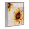 Stupell Industries Sunflower Illustration Over Vintage Mail Post Wall Art, 17 x 17, Grey Framed view 3