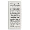 Stupell Industries Grandparents House Rules, Design by Daphne Polselli Gray Framed Wall Art, 13x30, Beige view 1
