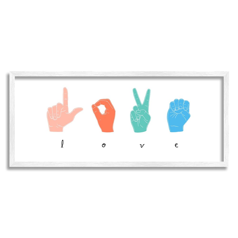 Stupell Industries Sign Language Love Hands Design