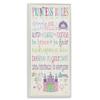 Stupell Industries Princess Rules Castle Typography, Design by Jo Moulton White Framed Wall Art, 13 x 30, Multi-Color view 1
