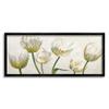 Stupell Industries Soft White Blooming Tulip Petals Floral Details, Design by Eva Barberini Black Framed Wall Art, 10 x 24 view 1