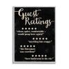 Stupell Industries Guest Rating Five Star Bathroom Black Funny Word Design view 1
