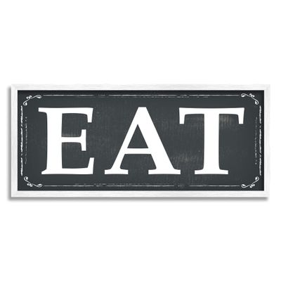 Stupell Industries EAT Black and White
