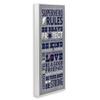 Stupell Industries Grey and Navy Superhero Rules Typography, Design by Stephanie Workman Marrott White Framed Wall Art, 13 x 30 view 3