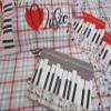 Double bed set MUSIC AND HEARTS Colour: Grey-Red 100% Cotton Natural Fiber MADE IN ITALY MAXI Sizes New 2021!!!! (Red) view 1