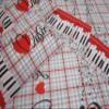 Double bed set MUSIC AND HEARTS Colour: Grey-Red 100% Cotton Natural Fiber MADE IN ITALY MAXI Sizes New 2021!!!! (Red) view 2