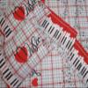 Double bed set MUSIC AND HEARTS Colour: Grey-Red 100% Cotton Natural Fiber MADE IN ITALY MAXI Sizes New 2021!!!! (Red) view 4